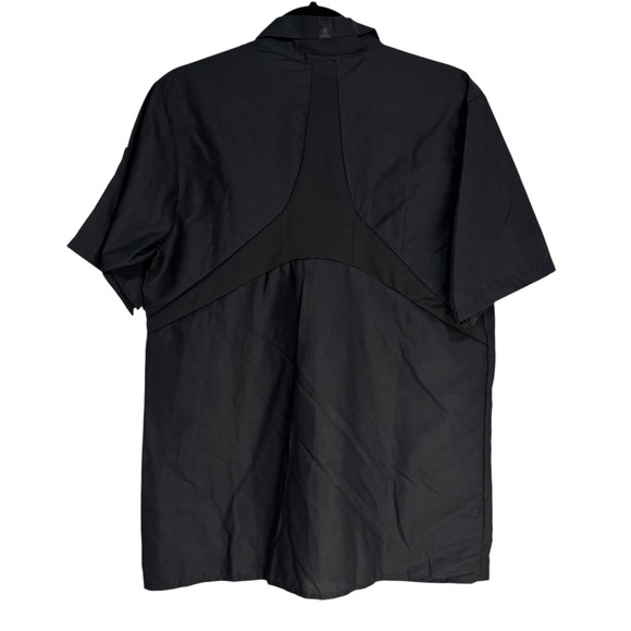 Red Kap Short Sleeve Work Shirt Black Button Front Utility Mens Medium - Picture 7 of 15